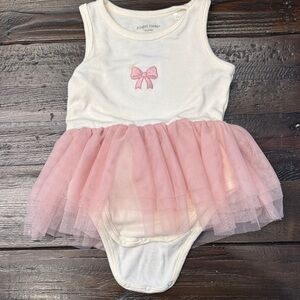 Angel Dear Cream and Pink Tulle Onesie